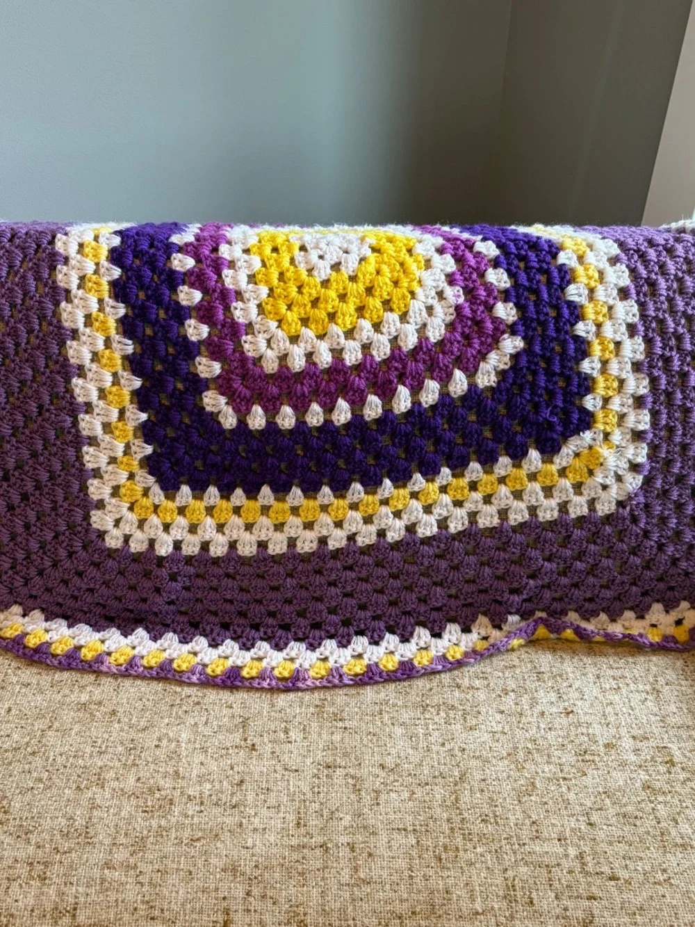 Granny Square handma crochet blanket 42